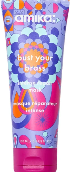 bust your brass cool blonde intense repair mask|amika Sale