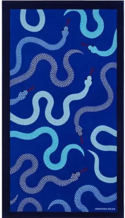 EDEN BEACH TOWEL - BLUE|Jonathan Adler Discount