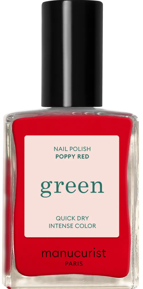 GREEN NAIL LACQUER POPPY RED|Manucurist Hot