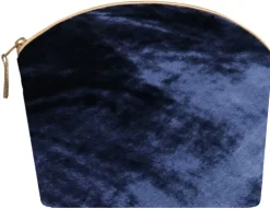 LAVENDER MAKE UP BAG NAVY SILK VELVET|Holistic Silk Sale