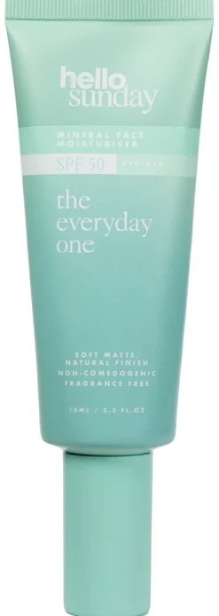 the everyday one - mineral face moisturiser SPF 50 with centella asiatica|Hello Sunday Best